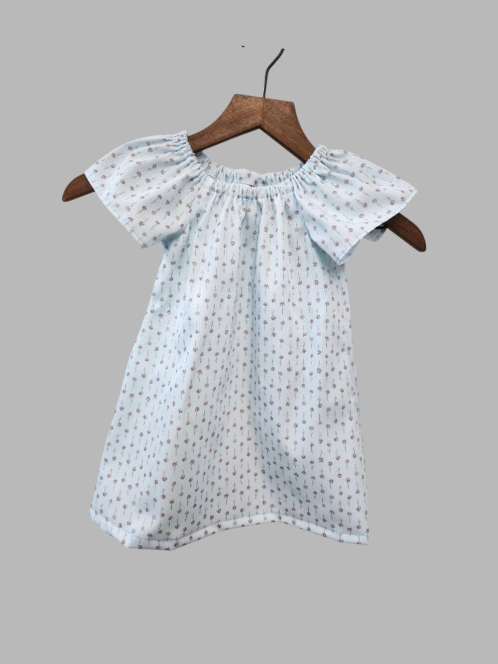 Floral Blue Girl Dress Peasant Dress Girls Peasant Jumper Flower Dress